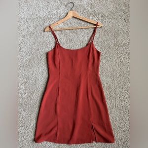 Brick red/orange mini dress
